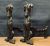 Cast Iron Hound Dog Andirons 