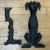 Cast Iron Hound Dog Andirons 