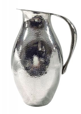Colombian Hammered Silver Water Pitcher