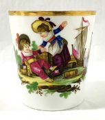 Continental Hand Painted Porcelain Cup