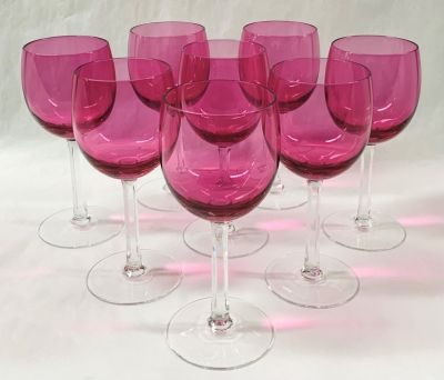 Cranberry Glass Wine Glasses 