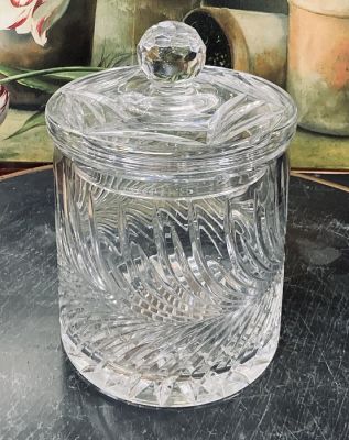 Cut Crystal Covered Jar