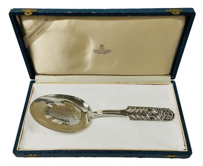 David Andersen Sterling Silver Floriform Fish Slice