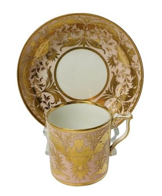 Derby Coffee Can & Saucer, circa 1810-20