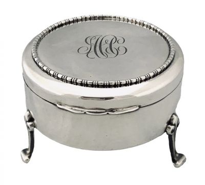 Edwardian Birks Sterling Silver Jewellery Box 