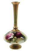 Edwardian Era Hand Painted Royal Worcester Vase, circa 1912