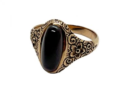 Edwardian Garnet Solitaire Ring 