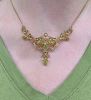 Edwardian Peridot and Seed Pearl Lavalier Necklace