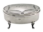 Edwardian Sterling Silver Jewellery Box Dated 1913