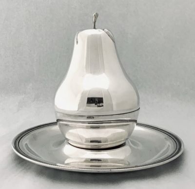 Egyptian Silver Figural Jam Jar