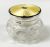English Art Deco Enamel, Sterling Silver & Crystal Dresser Jar