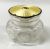 English Art Deco Enamel, Sterling Silver & Crystal Dresser Jar