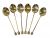 English Art Deco Enamelled Coffee Spoons 