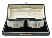 English Art Deco Sterling Silver Napkin Rings