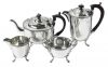 English Art Deco Sterling Silver Tea Set Dated 1930/31