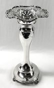 English Art Nouveau Sterling Silver Vase Dated 1906