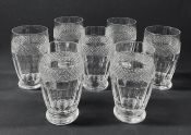 English Cut Crystal Water Tumblers