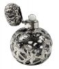 English Silver Overlay Perfume Bottle Dated 1902