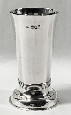 English Sterling Silver Beaker/Vase Dated 1897