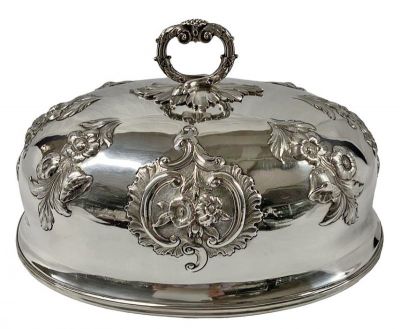 English Sterling Silver Meat Dome London 1846