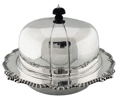 English Sterling Silver Muffin Dish Dated 1939