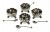 English Sterling Silver Salt Cellars & Spoons Dated 1892