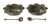 English Sterling Silver Salt Cellars & Spoons Dated 1900/01