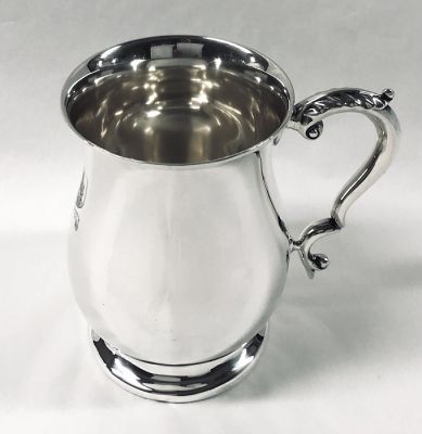 English Sterling Silver Tankard With The Coat Of Arms Of Bermuda