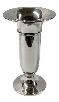 English Sterling Silver Trumpet Vase Dated 1912