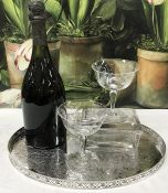 Etched Crystal Champagne Coupes