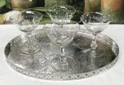 Etched Crystal Cocktail Glasses