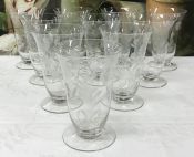 Etched Crystal Footed Tumbler