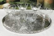 Etched Crystal Sherbert Glasses