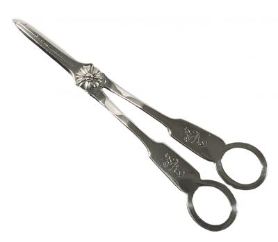 Fiddle Pattern Sterling Silver Grape Scissors Dated 1842