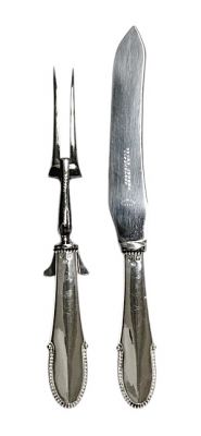 Georg Jensen Beaded Sterling Silver Poultry Carving Set