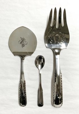 Georg Jensen Rope/Perle Sterling Silver Serving Pieces 