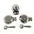 Georg Jensen Sterling Silver Pyramid Condiment Set