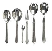 Georg Jensen Sterling Silver “Pyramid” Pattern Serving Pieces