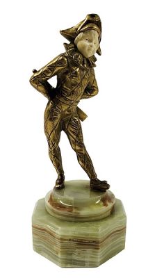 Georges Omerth Bronze Harlequin