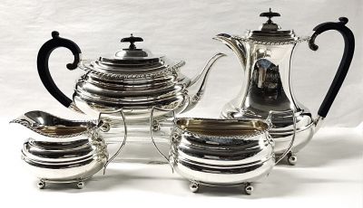 Georgian Style Sterling Tea Set Sheffield 1930
