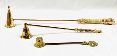 Gilt Metal & Brass Candle Snuffers