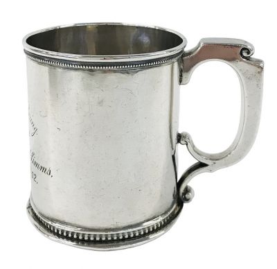 Gorham Coin Silver Christening Cup Dated 1862