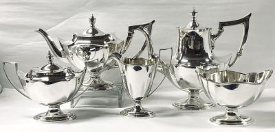 Gorham Sterling Silver Plymouth Pattern Tea & Coffee Service