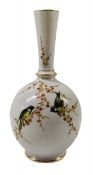Grainger Worcester Enamelled Vase, Dated 1892