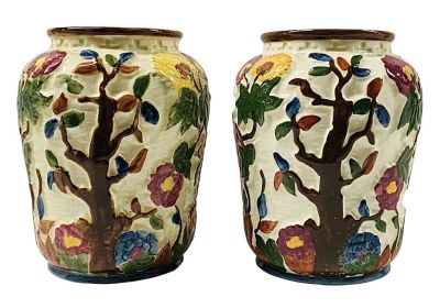 H J Wood Ltd Indian Tree Vases