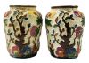 H J Wood Ltd Indian Tree Vases