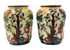 H J Wood Ltd Indian Tree Vases