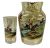 Hand Painted Glass Hunt Scene Water Pitcher & Tumblers 