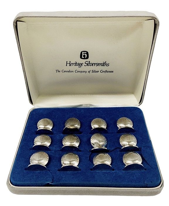 Heritage Silversmith Shell Form Place Card Holders, Set of 14