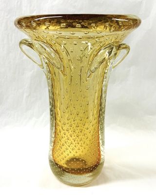 Italian Art Glass Bubble Vase